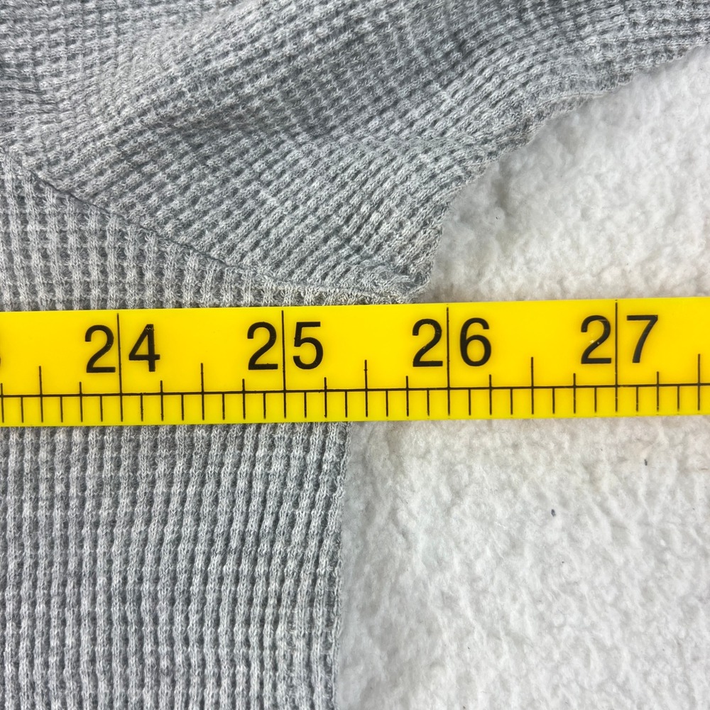 Lacoste Thermal Shirt Men's US Size 2XL (EU/XL) Grey Waffle Knit Long Sleeve VTG - Picture 8 of 10